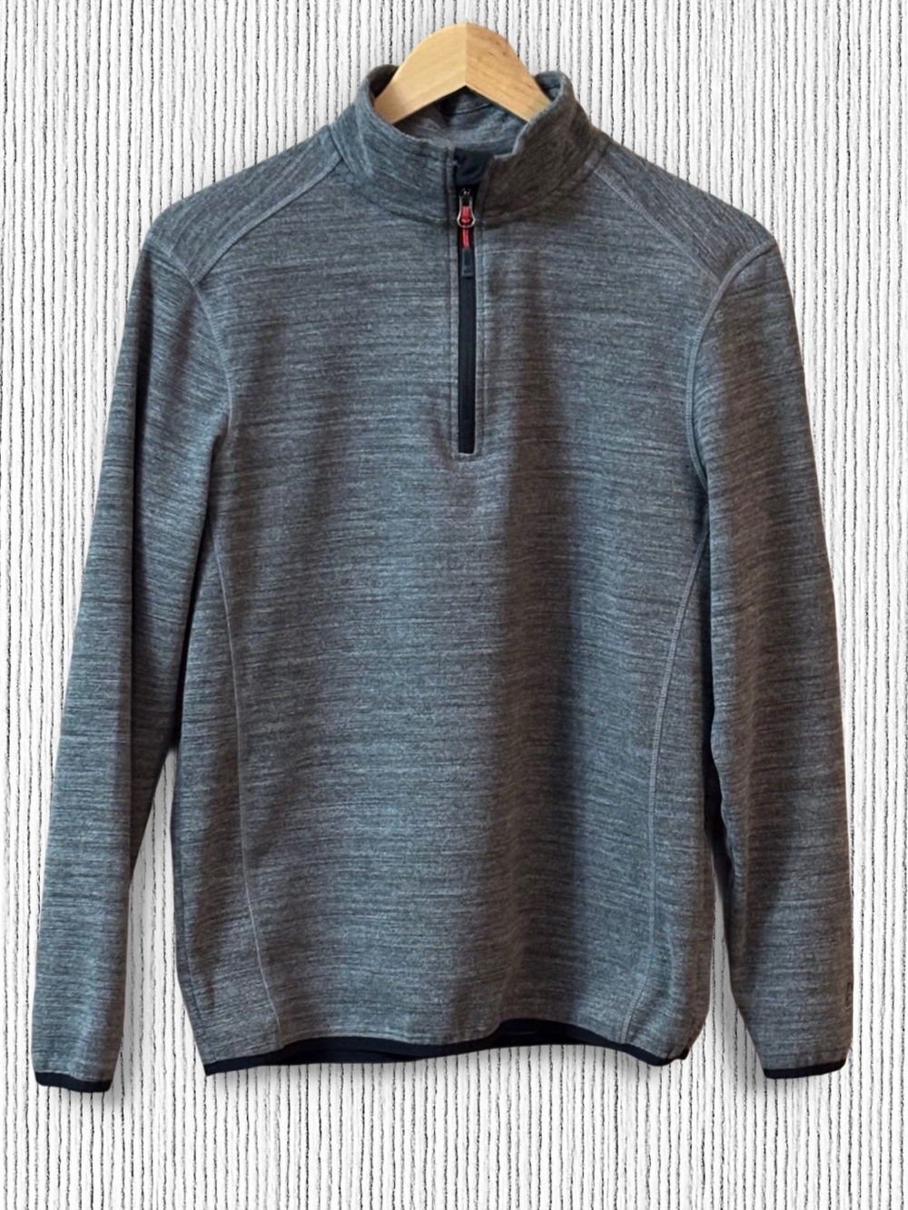 Avalanche Men's Heathered Gray 1/4-Zip Pullover Sweater